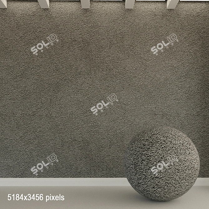 Vintage Concrete Wall Texture 3D model image 1