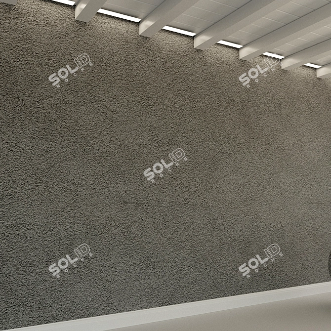 Vintage Concrete Wall Texture 3D model image 2