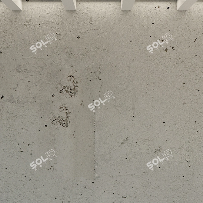 Vintage Concrete Wall Texture 3D model image 3