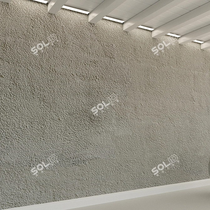 Aged Concrete Wall 3D model image 2