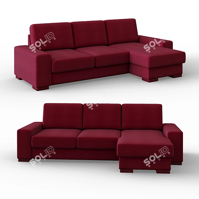 Modern Manchester Corner Sofa 3D model image 1