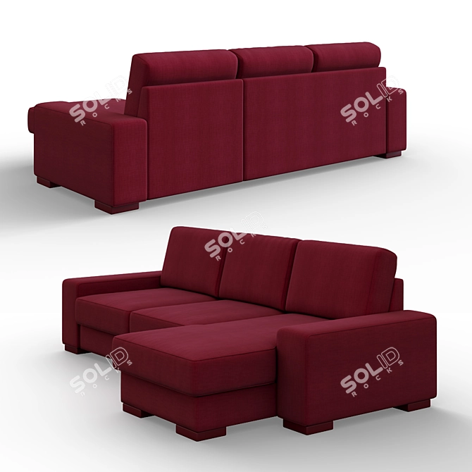 Modern Manchester Corner Sofa 3D model image 2