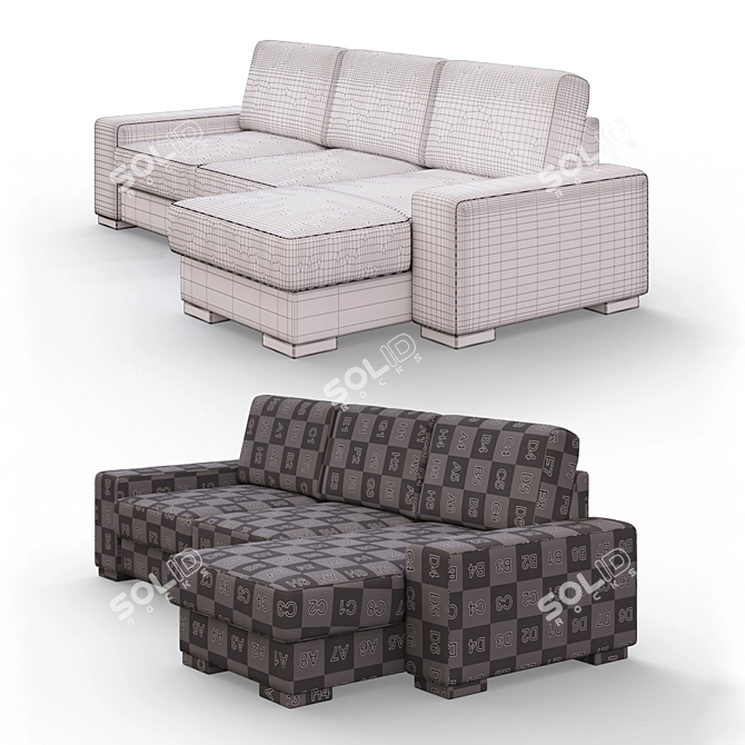 Modern Manchester Corner Sofa 3D model image 3