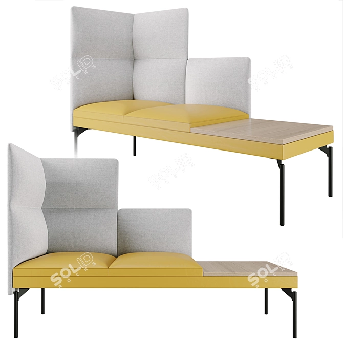 Toronto Modular Sofa: Versatile Design for Open Spaces 3D model image 1