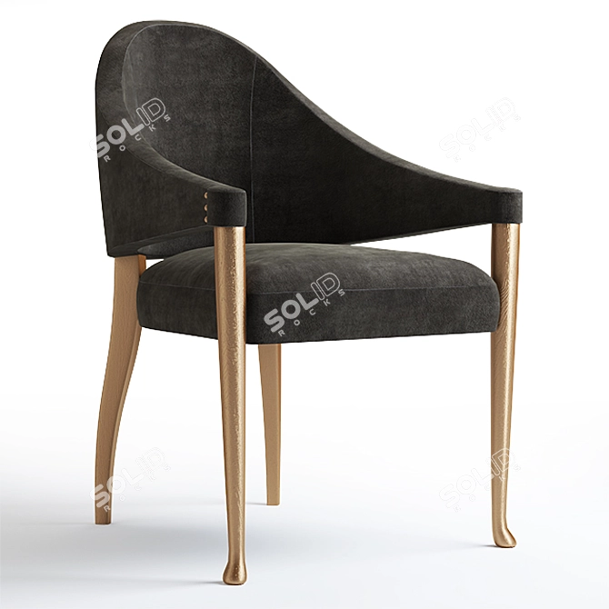 Vintage-inspired BAKER Napoleon Chair 3D model image 1