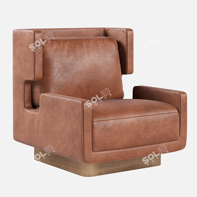 Daytona Stitched Armchair: Adjustable Thread Thickness 3D model image 1
