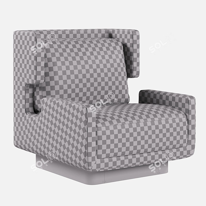 Daytona Stitched Armchair: Adjustable Thread Thickness 3D model image 3