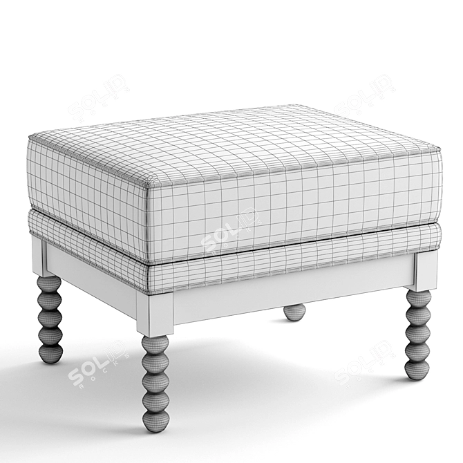 Elegance in Comfort: Tarragona Ottoman 3D model image 2