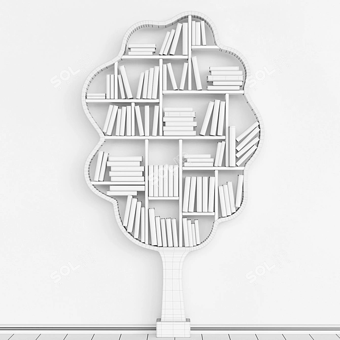 Nature-inspired Bookshelf: TreeShelf 3D model image 2