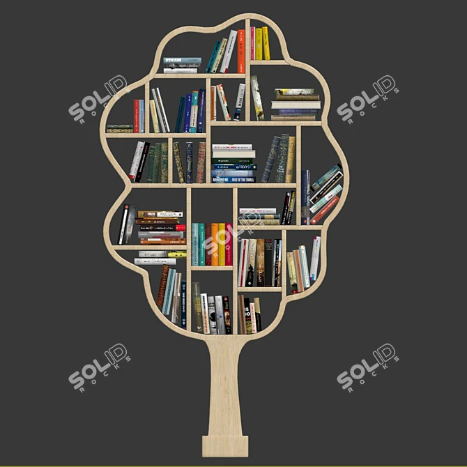 Nature-inspired Bookshelf: TreeShelf 3D model image 3