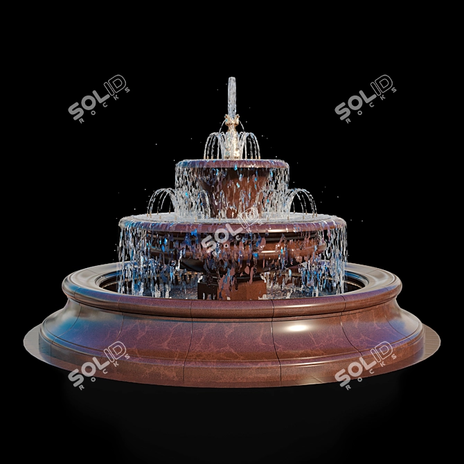 Elegant Bee Fountain - Height: 2700mm 3D model image 1