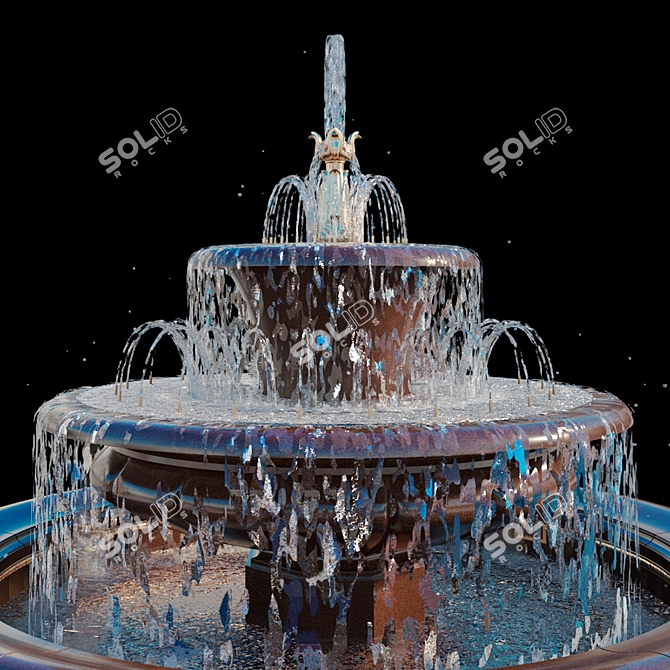 Elegant Bee Fountain - Height: 2700mm 3D model image 2