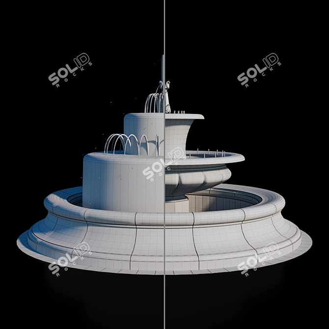 Elegant Bee Fountain - Height: 2700mm 3D model image 3