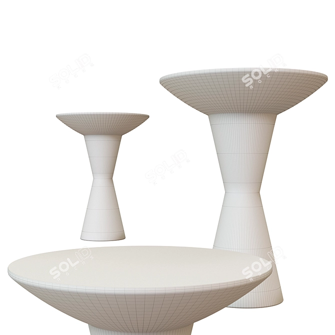 Marble Cone Side Table 3D model image 2