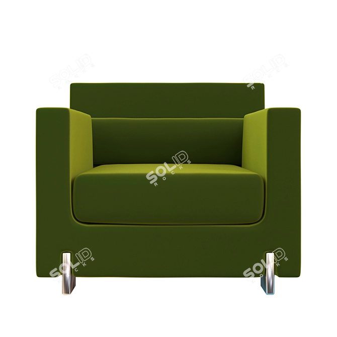 India Mahdavi Oliver: Luxe Lounge Chair 3D model image 1