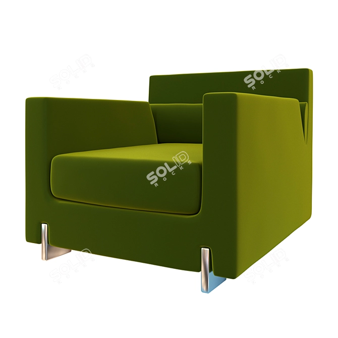 India Mahdavi Oliver: Luxe Lounge Chair 3D model image 2