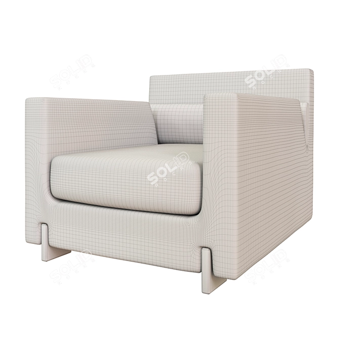 India Mahdavi Oliver: Luxe Lounge Chair 3D model image 3