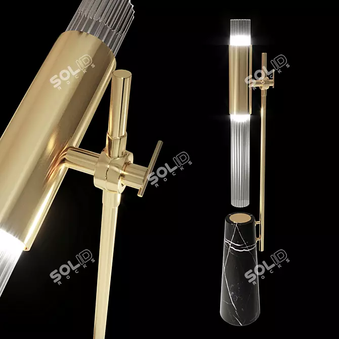 Modern Stylish Gamma Table Lamp 3D model image 1