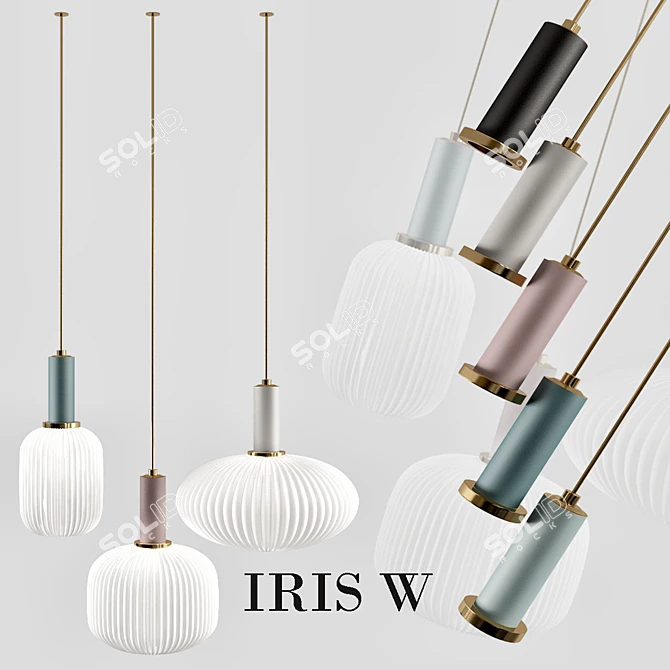 Elegant Modern Pendant Light 3D model image 1