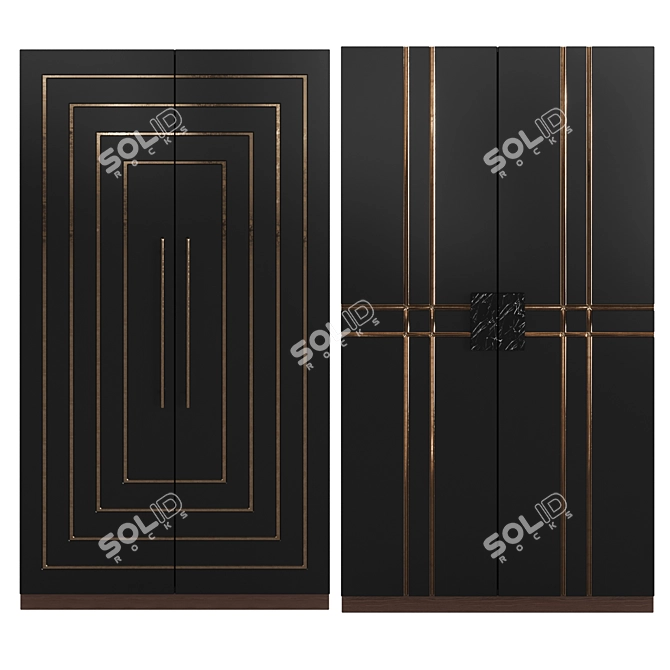 Luxury Corona Cabinets 3D model image 1