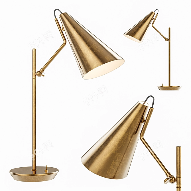 Classic Brass Clemente Table Lamp 3D model image 1