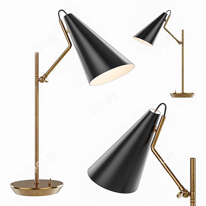 Classic Brass Clemente Table Lamp 3D model image 2