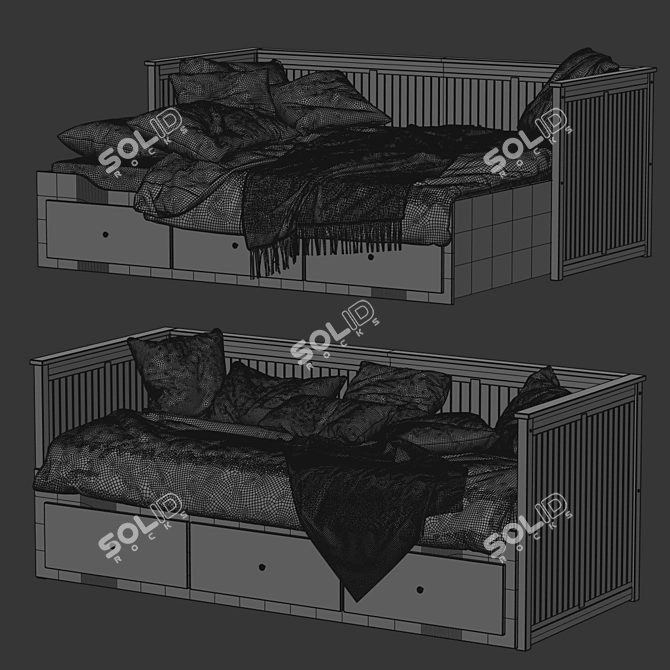 IKEA HEMNES Daybed - Stylish and Versatile Bed 3D model image 2