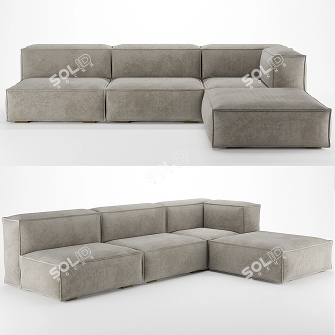 Modern ROWAN Sectional Sofa 3D model image 1