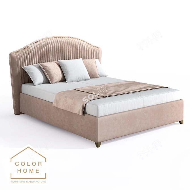 Elegant Annabelle Bed 3D model image 1