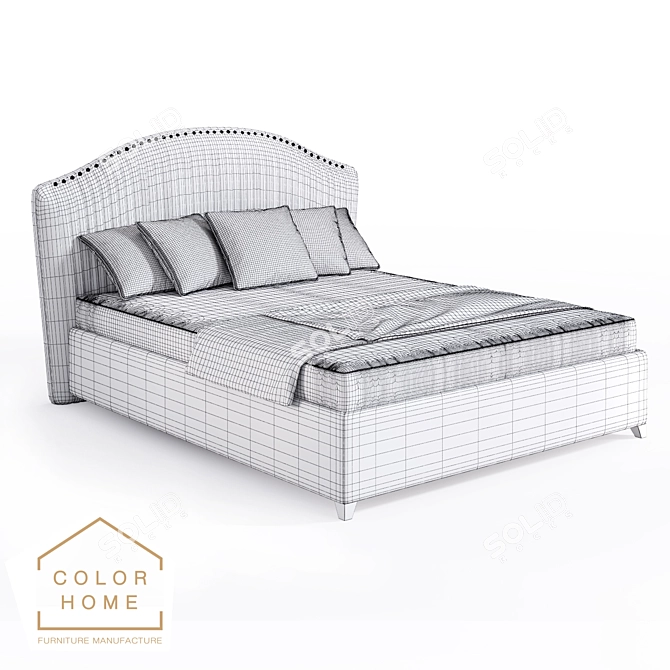 Elegant Annabelle Bed 3D model image 3