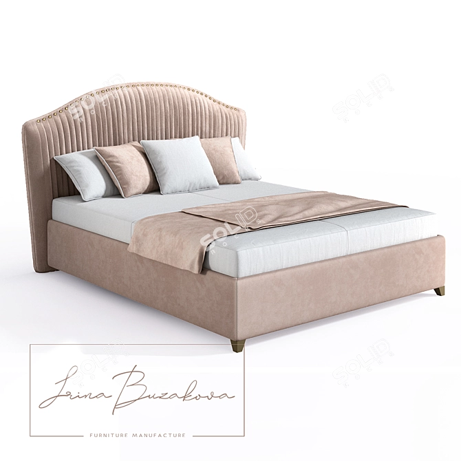 Elegant Annabelle Bed 3D model image 4