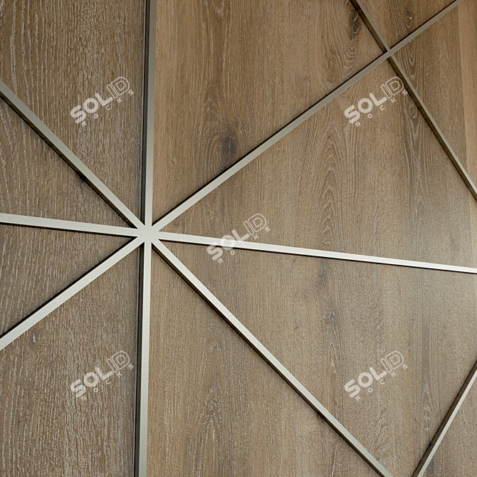 Decorative Wooden Wall Panel 3D model image 2