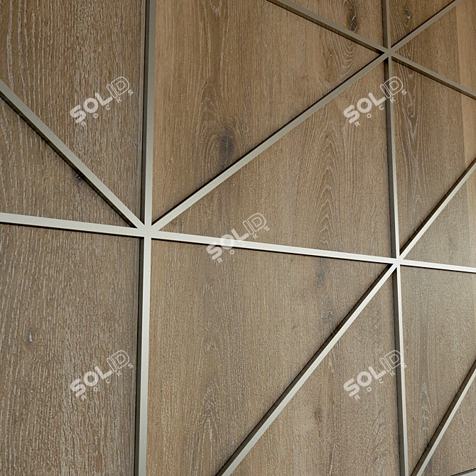 Wooden Decor Panel 3D model image 2