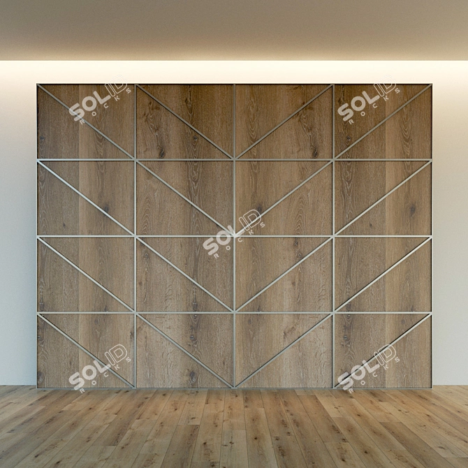 Wooden Decor Panel 3D model image 3