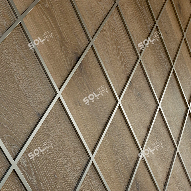 3D Wood Panel - Decorative Wall 3D model image 2