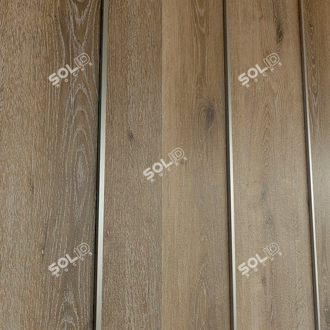 Wooden Panel Wall Décor 3D model image 2