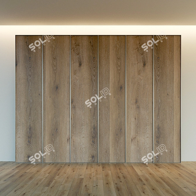 Wooden Panel Wall Décor 3D model image 3