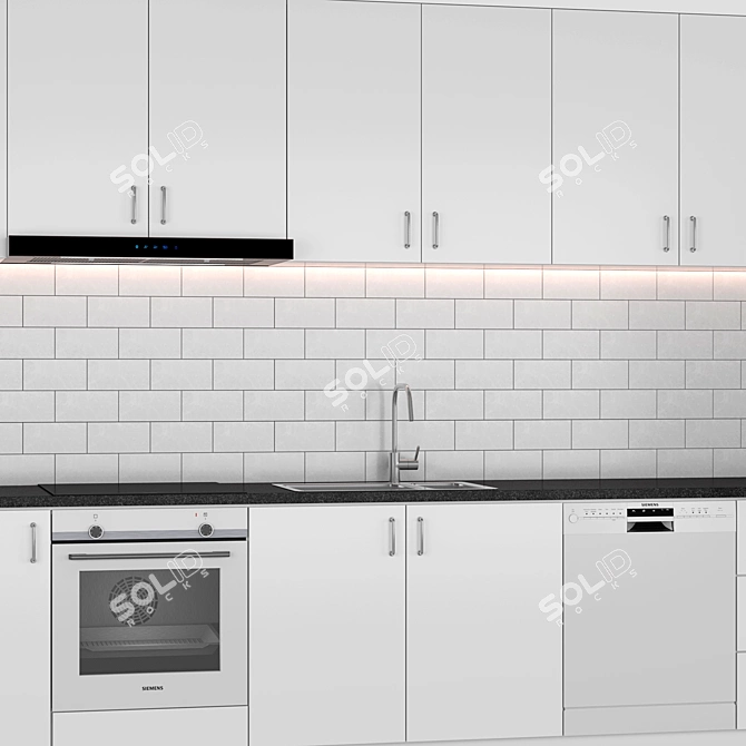 Modern Kitchen Appliance Set 3D model image 2