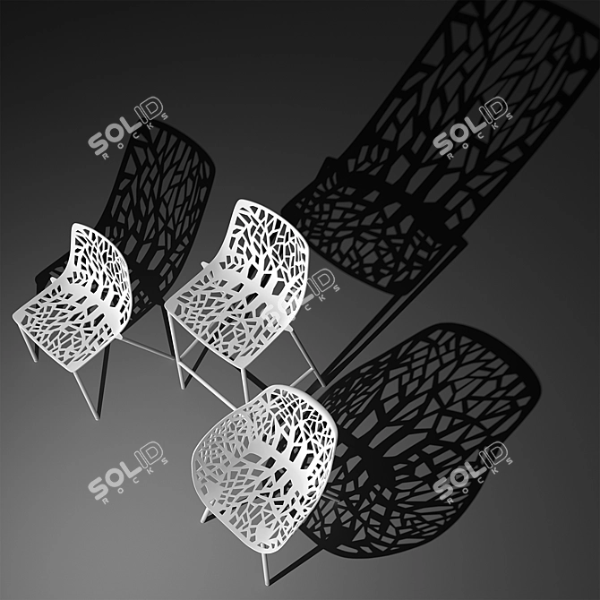 Forest ABC Chairs: Stylish Outdoor Seating 3D model image 3