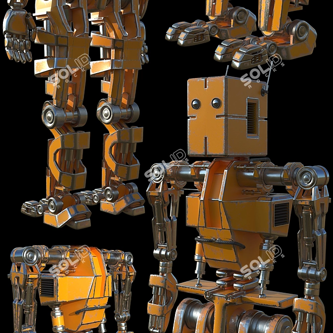 Advanced RoboDesign: High-Poly, Smooth & Textured 3D model image 2