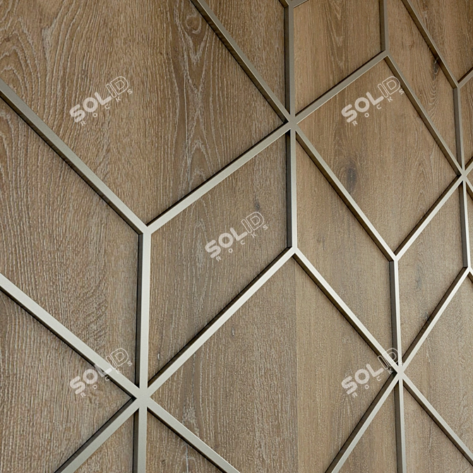 Wooden 3D Panel: Decorative Wall Art 3D model image 2