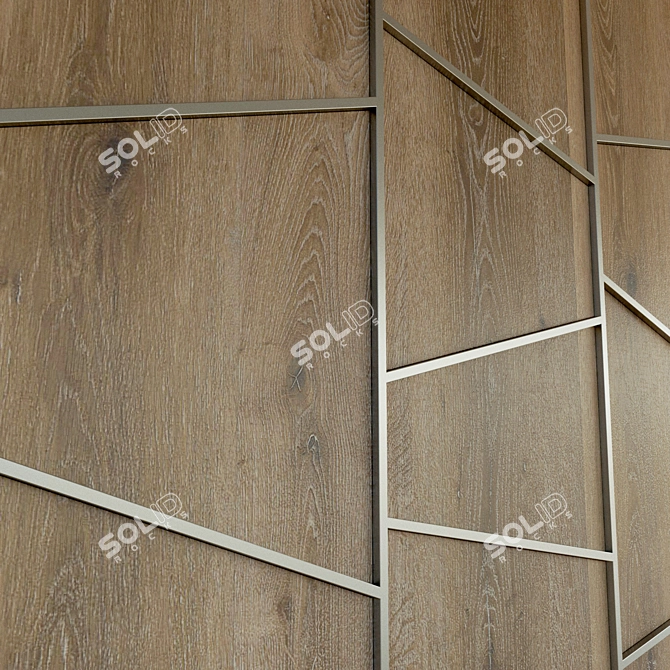 Title: Wooden 3D Wall Panel 3D model image 3