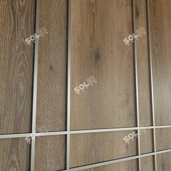 Wooden 3D Panel: Decorative Wall 3D model image 3