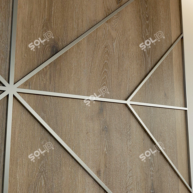 Wooden 3D Wall Panel, Decorative & Lightweight 3D model image 3