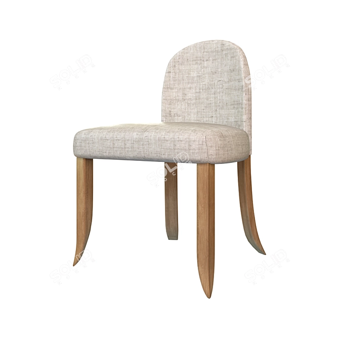 Sculpted Elegance: Wendell Castle Dining Chair 3D model image 1