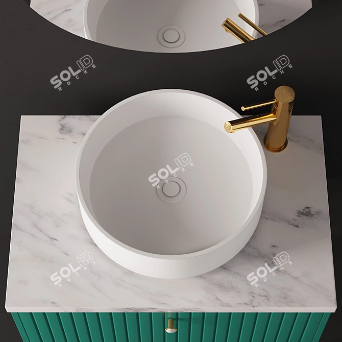 Elegant Arki Aeon Bathroom Set 3D model image 2