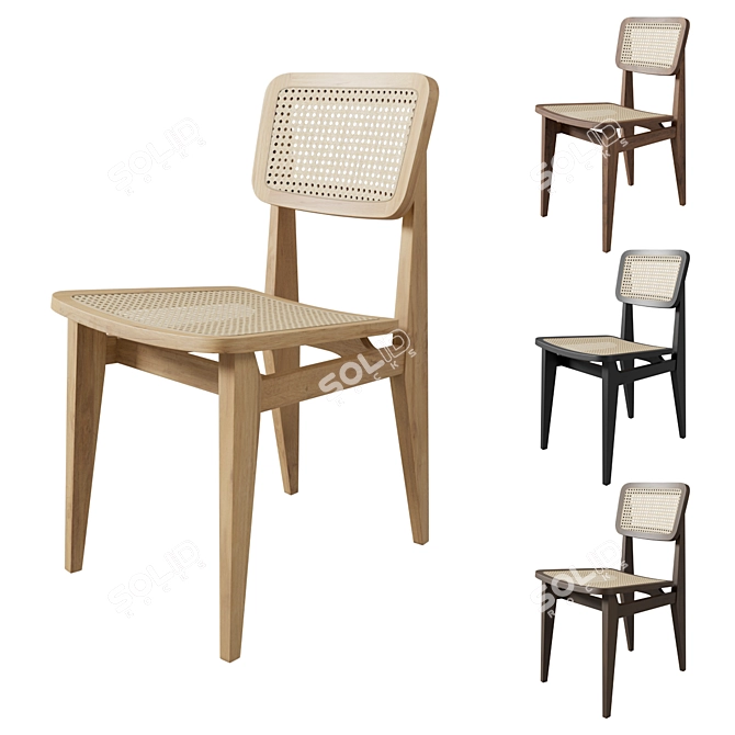 Gubi C Chair: Timeless Elegance 3D model image 1