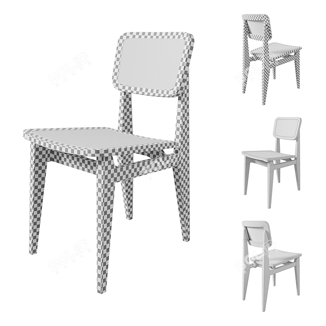 Gubi C Chair: Timeless Elegance 3D model image 3