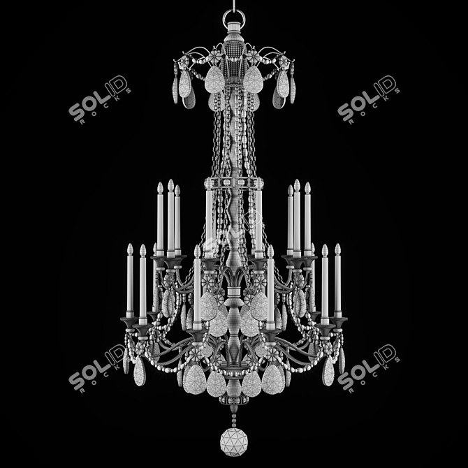 Versailles Queen's Bedroom Chandelier 3D model image 2