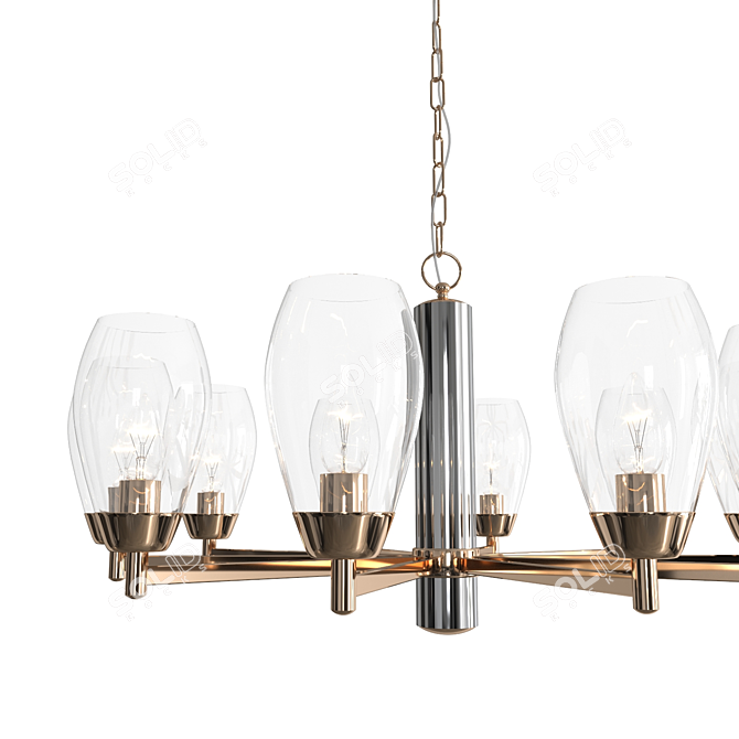 Elegia Hanging Chandelier - Elegant Lighting Solution 3D model image 2